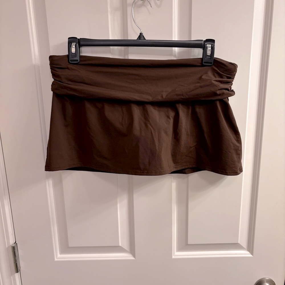 Lands’ End Brown Women's Mini Swim Skirt